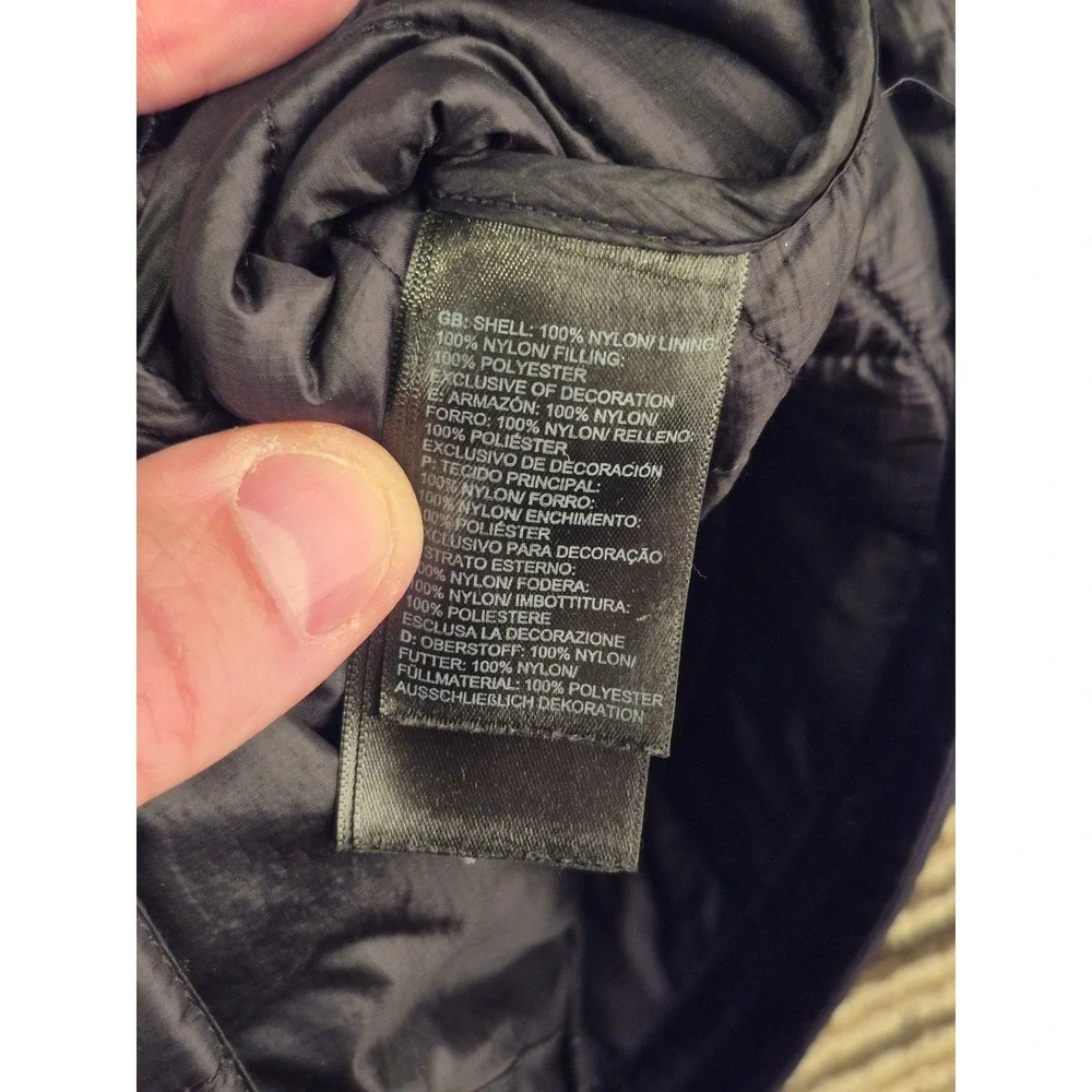 The North Face Mens Black Quilted Insulated Vest Spectrum Reach‎ Logo Size M